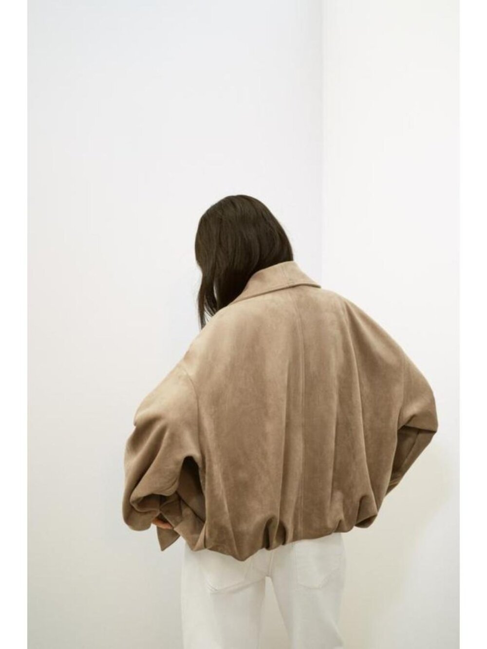 ZARA FAUX SUEDE WRAP JACKET - Picture 5 of 10